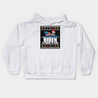 Biden Is Coming To Town Kids Hoodie